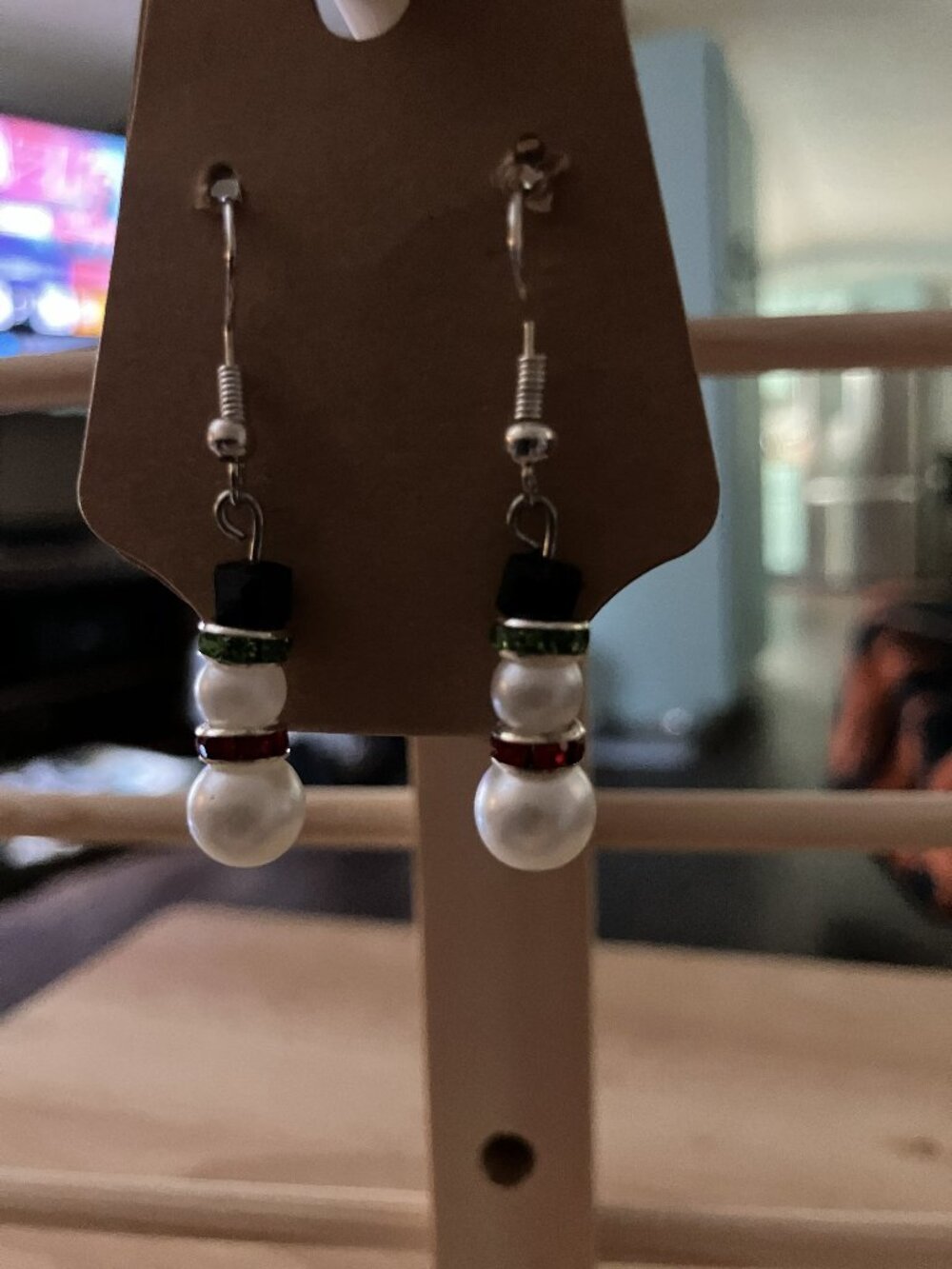 Handcrafted Snowman Earrings